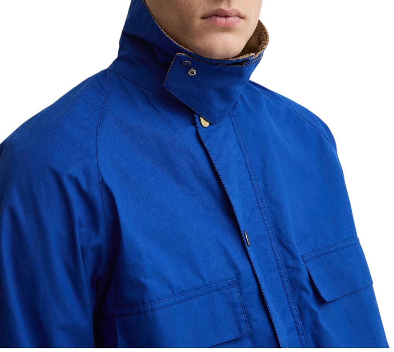 Barbour Veste Paul Smith Bedale bleu roi col velour sable MCA1126 BL51 Barbour homme Divers