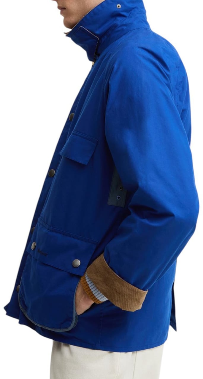 Barbour Veste Paul Smith Bedale bleu roi col velour sable MCA1126 BL51 Barbour homme Divers
