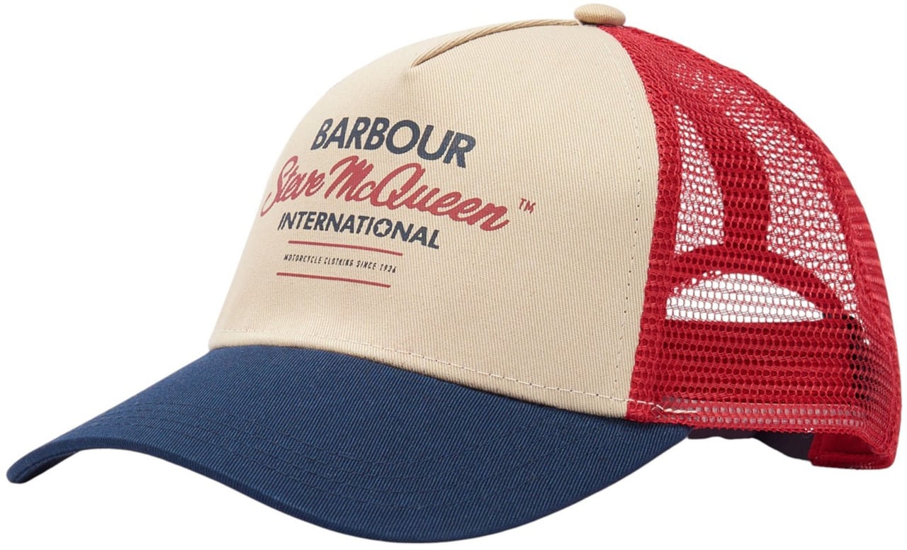 Barbour Casquette Trucker blanc bleu rouge filet Barbour Homme Femme MHA0478 NY15 Divers