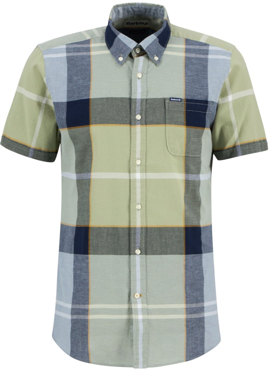 Barbour Chemisette tartan bleu jaune coton Barbour Homme MSH5469 TN37 Divers