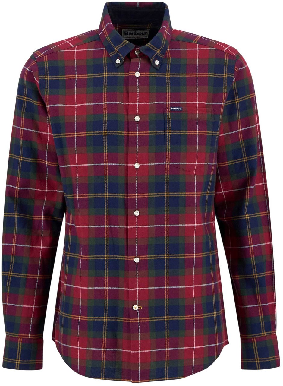 Barbour Chemise tartan rouge vert FortRose flanelle MSH4991 TN69 Barbour homme Divers