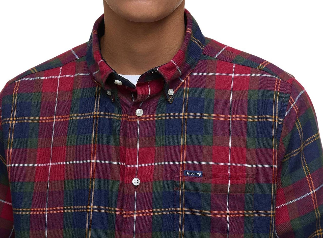 Barbour Chemise tartan rouge vert FortRose flanelle MSH4991 TN69 Barbour homme Divers