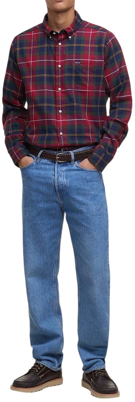 Barbour Chemise tartan rouge vert FortRose flanelle MSH4991 TN69 Barbour homme Divers