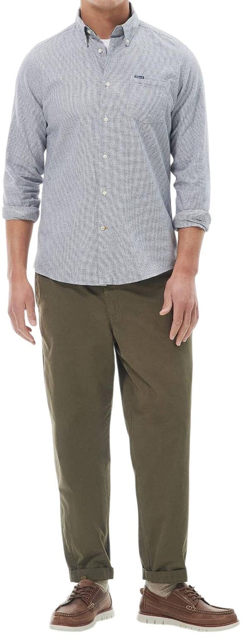 Barbour Chemise pied de poussin flanelle blanc bleu Turner MSH5367 NY91 Divers