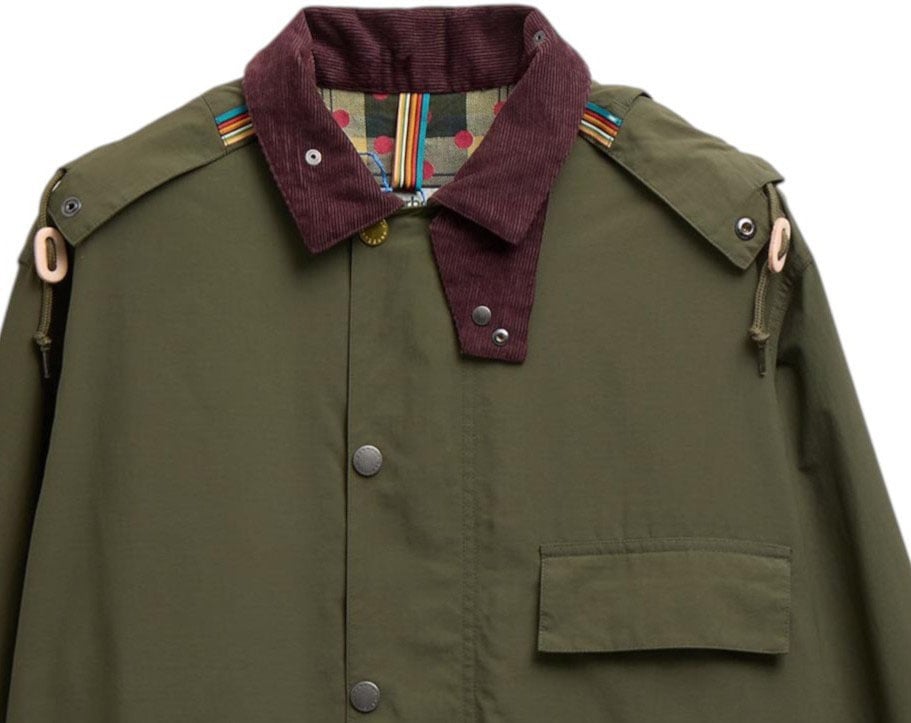 Barbour Trench Parka capuche fentes côtés baya MCA1127 OL52 Paul Smith loves Barbour homme Divers