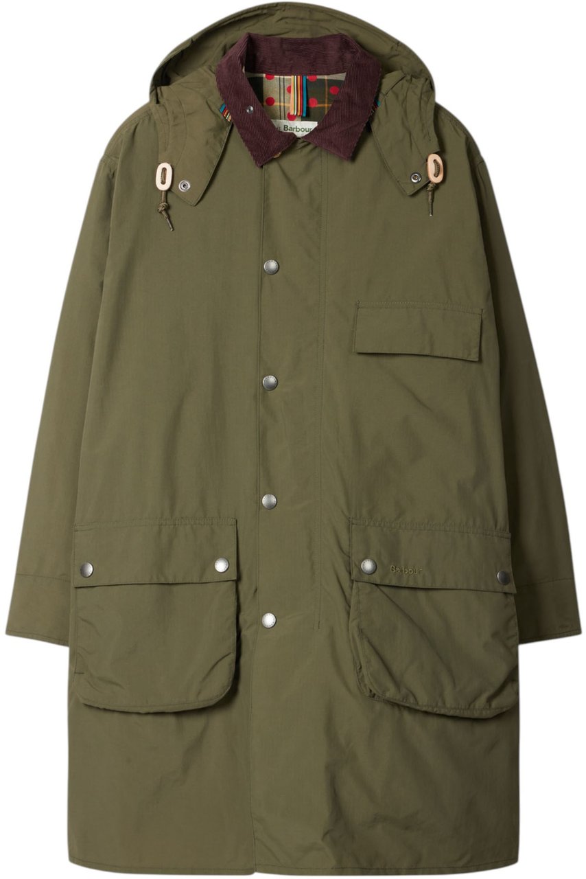 Barbour Trench Parka capuche fentes côtés baya MCA1127 OL52 Paul Smith loves Barbour homme Divers