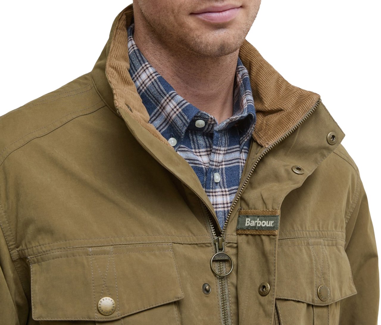 Barbour Veste toile coton Sanderling Dark Sand Barbour Homme MCA0430 SN71 Beige