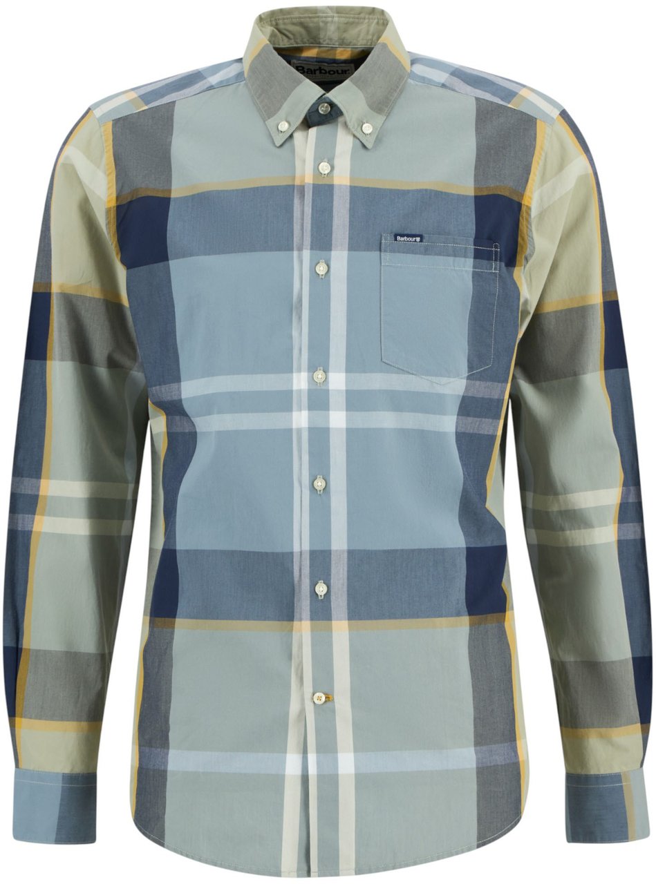 Barbour Chemise tartan bleu jaune Barbour Homme MSH5071 TN37 Divers