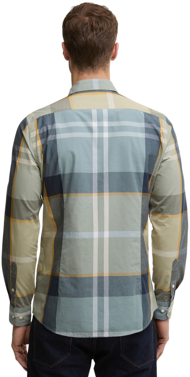 Barbour Chemise tartan bleu jaune Barbour Homme MSH5071 TN37 Divers