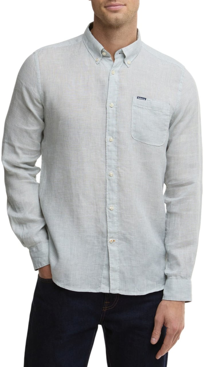 Barbour Chemise vichy lin vert clair tartan Barbour Homme MSH5325 BU64 Divers