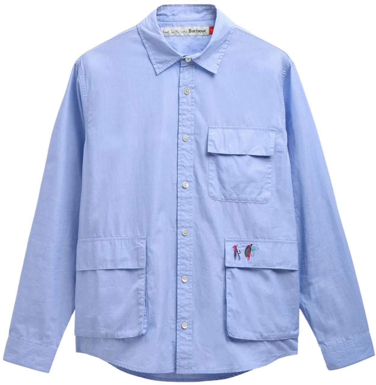 Barbour Chemise poches plaquées ciel brodée hameçons Paul Smith loves Barbour MSH5782 BL54 homme Divers