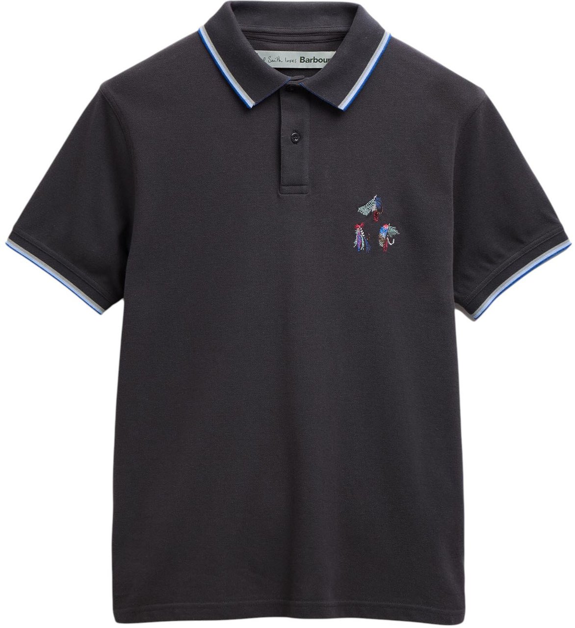 Barbour Polo marine liseré rayé hameçons Paul Smith loves Barbour Homme MML1555 NY74 Blauw