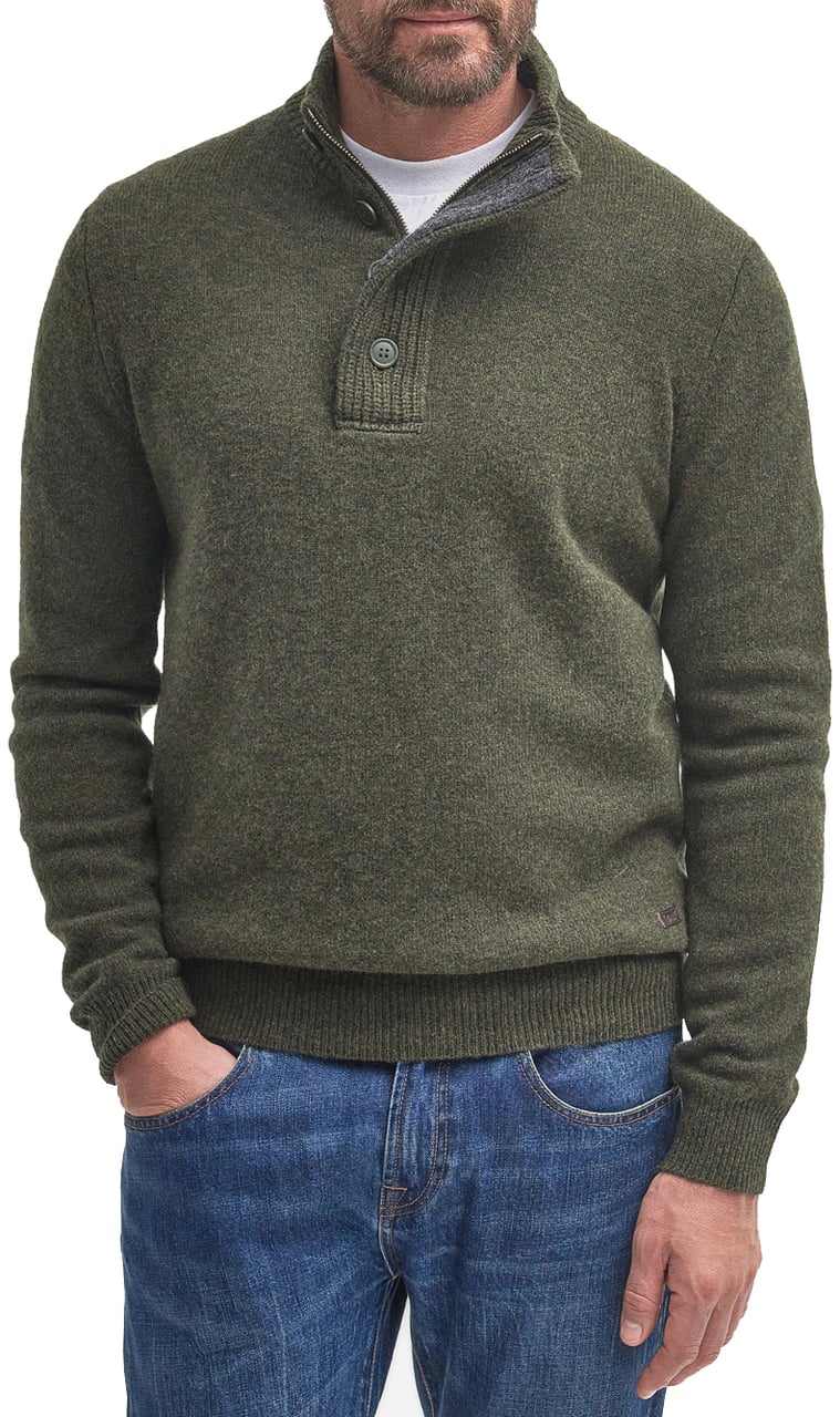 Barbour Sweaters Seaweed Donkergroen
