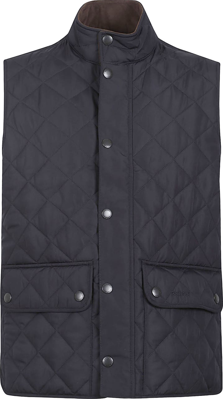Barbour Quilted Sleeveless Jacket with High Collar Zwart