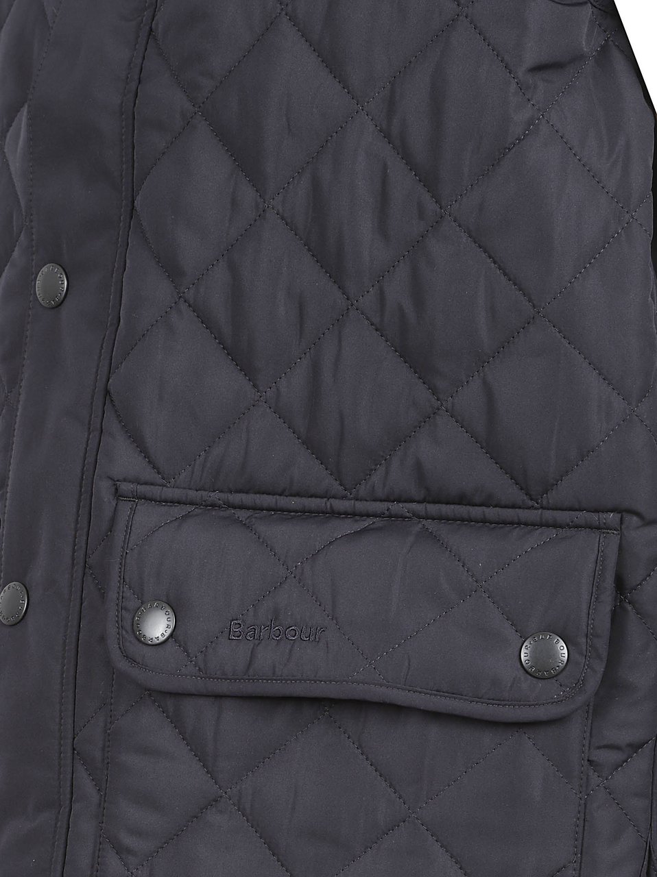 Barbour Quilted Sleeveless Jacket with High Collar Zwart