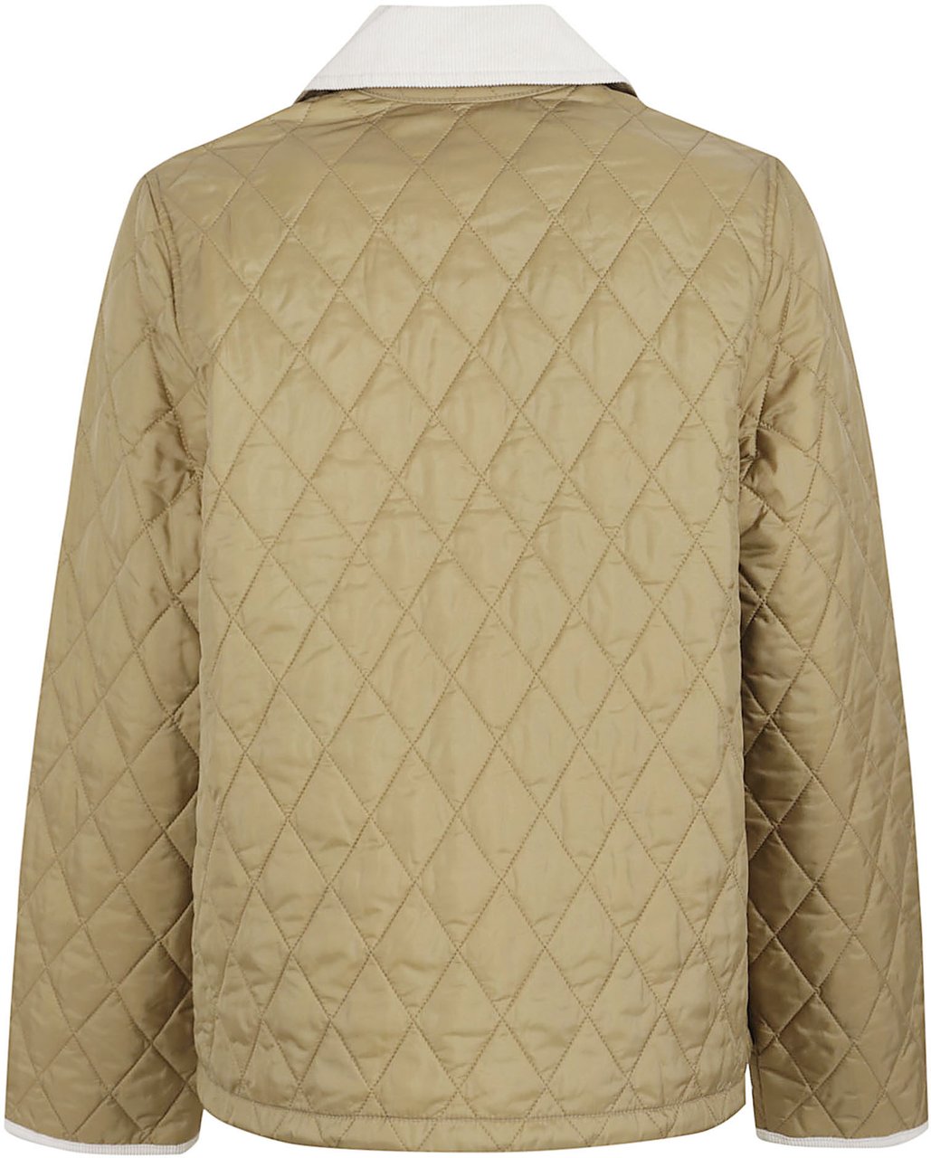 Barbour Cropped Diamond-Quilted Jacket with Velvet Details Neutraal