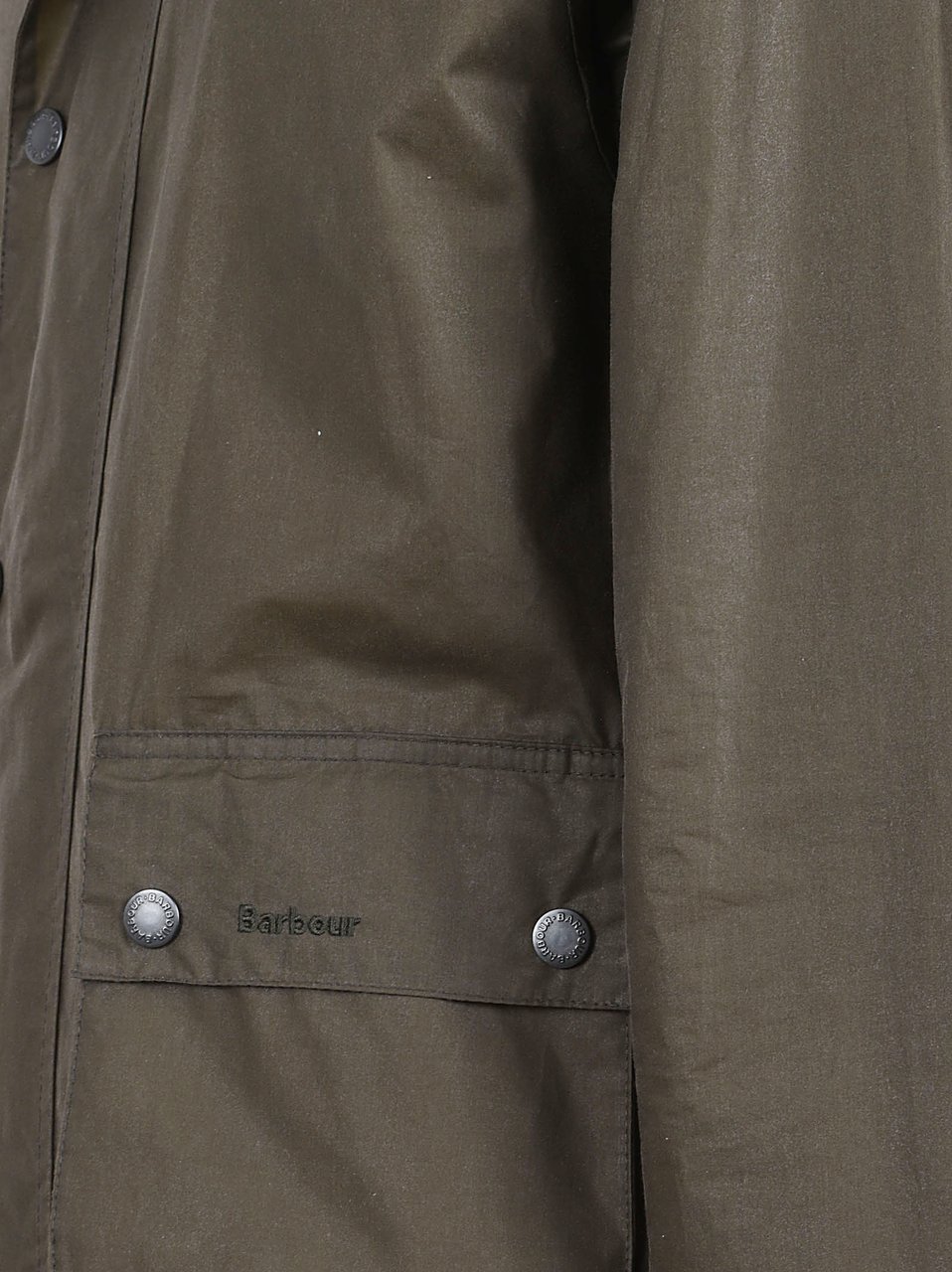 Barbour Waxed Cotton Jacket with Corduroy Collar Grijs