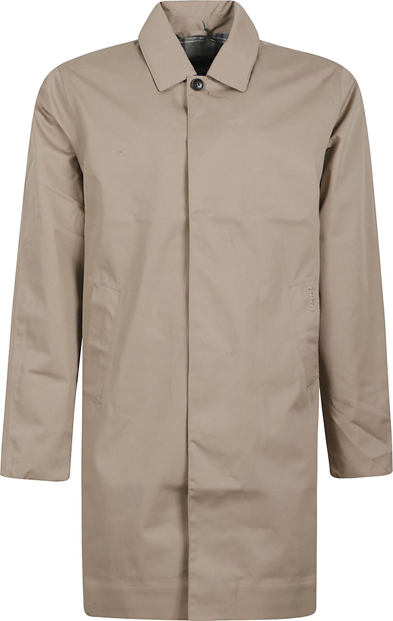Barbour Mid-Length Waterproof Jacket with Tartan and Mesh Lining Roze