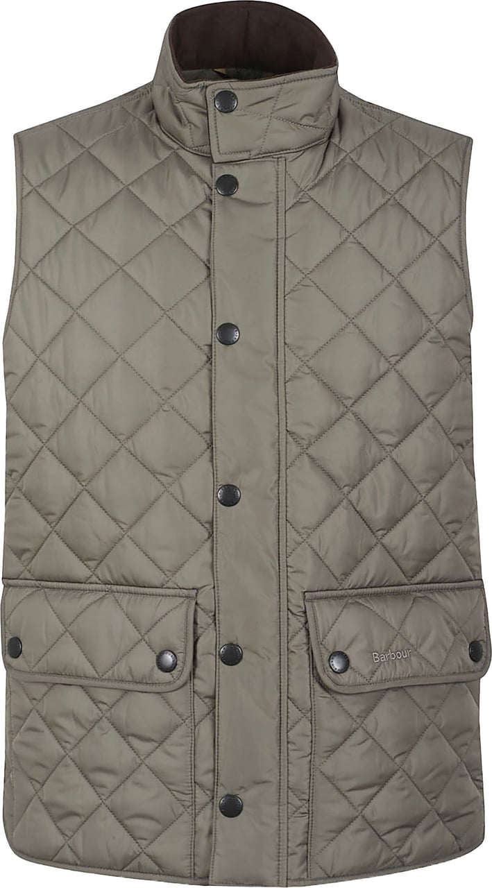 Barbour Sleeveless Quilted Vest with High Collar Grijs