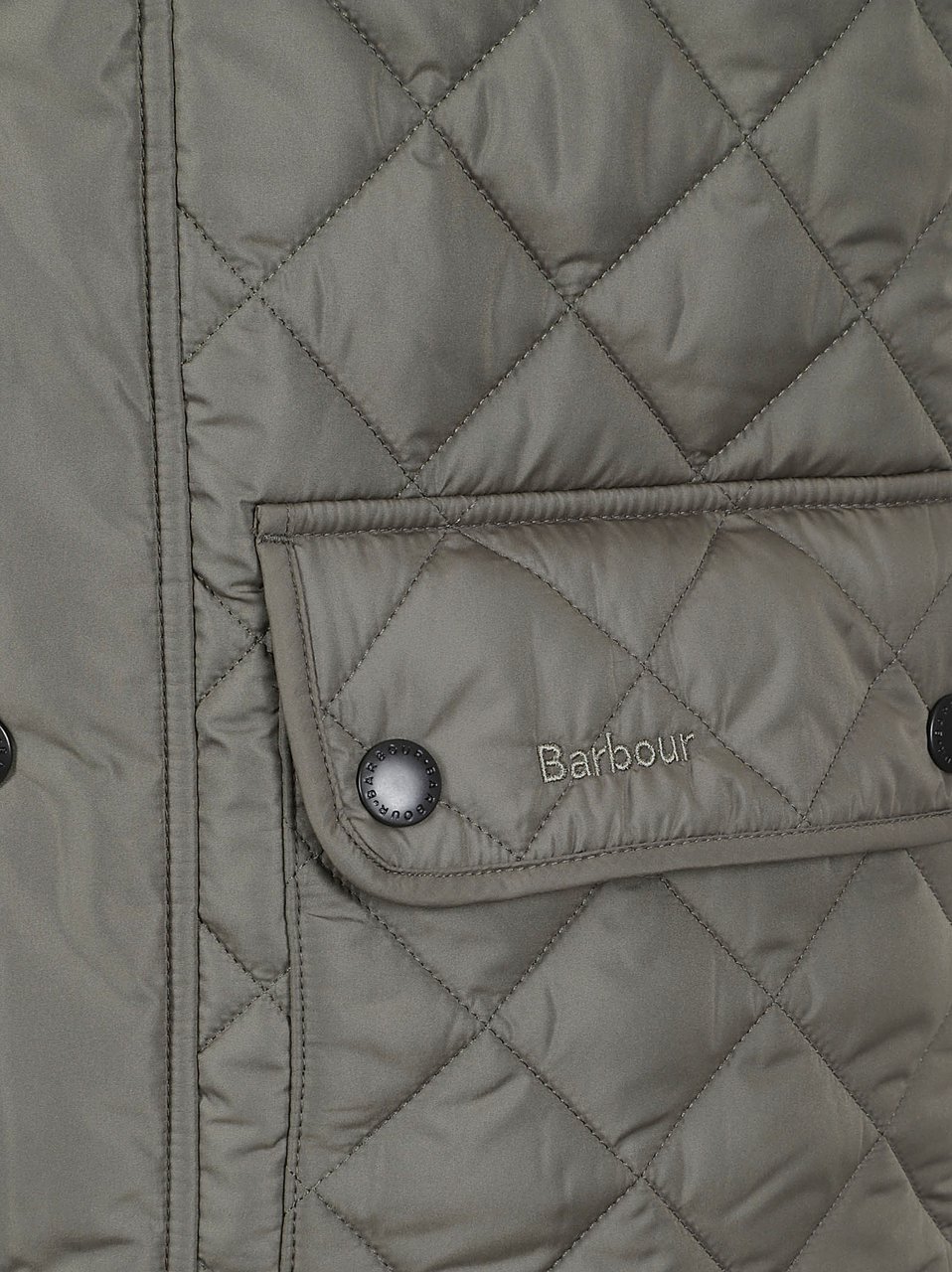Barbour Sleeveless Quilted Vest with High Collar Grijs