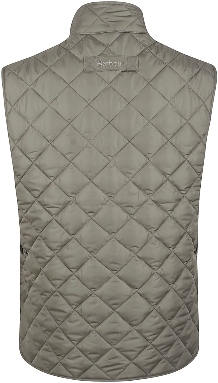 Barbour Sleeveless Quilted Vest with High Collar Grijs