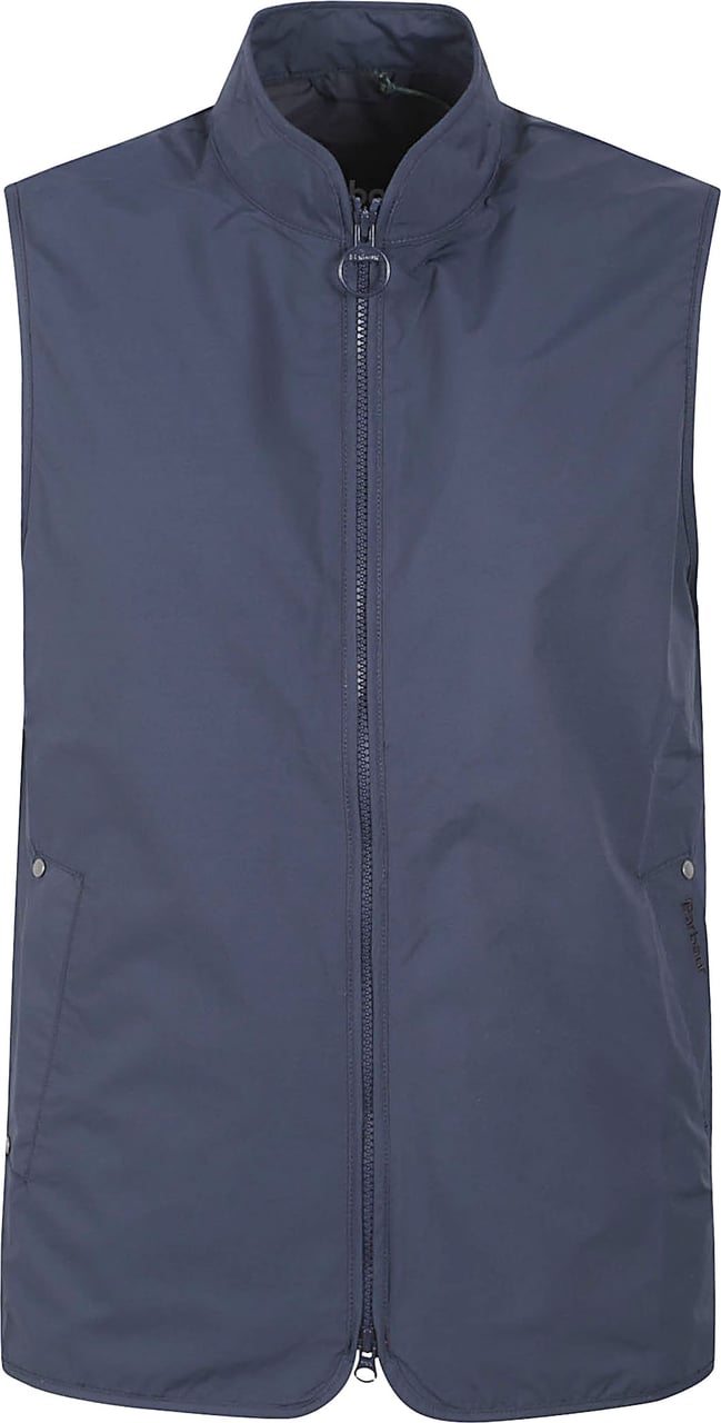 Barbour Sleeveless Jacket with High Collar and Zipper Closure Grijs