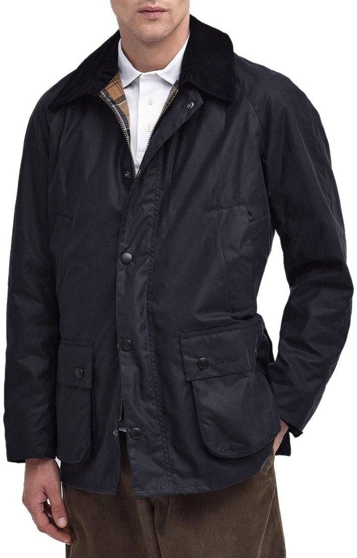 Barbour BARBOUR ASHBY WAX NAVY JACKET Blauw