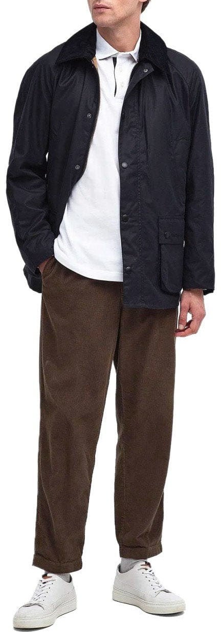 Barbour BARBOUR ASHBY WAX NAVY JACKET Blauw