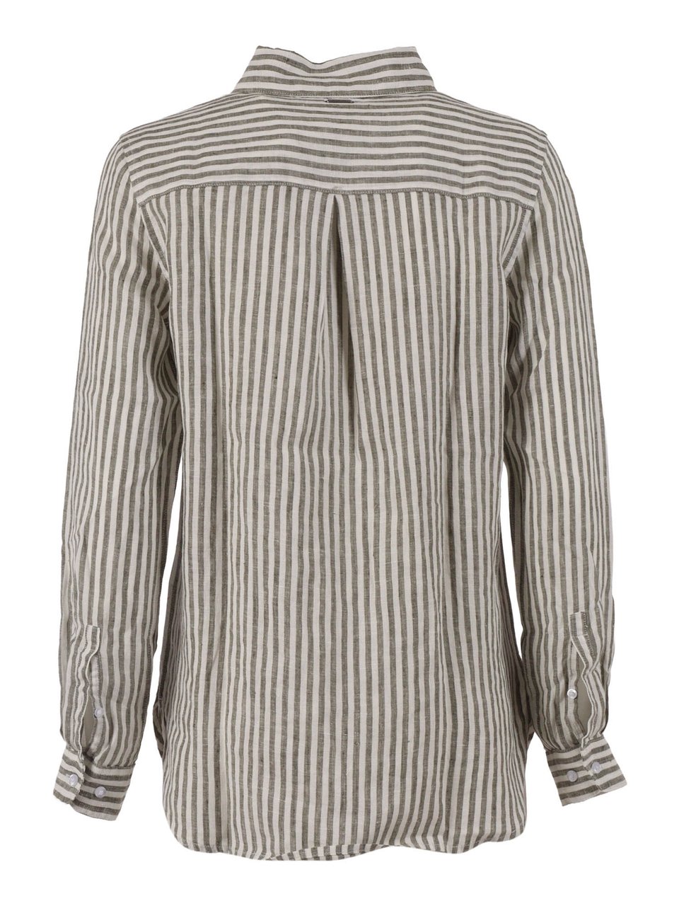 Barbour Marine Striped Linen Casual Shirt Neutraal