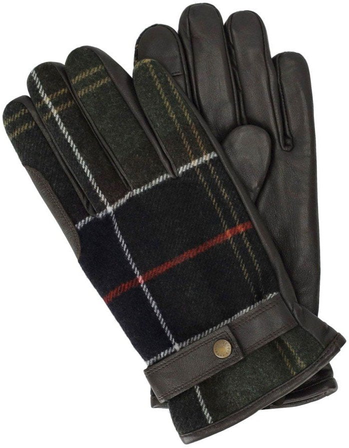 BARBOUR NEWBROUGH TARTAN GLOVES Bruin