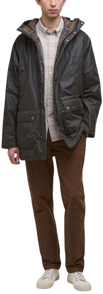 Barbour Green Cotton Parka Groen