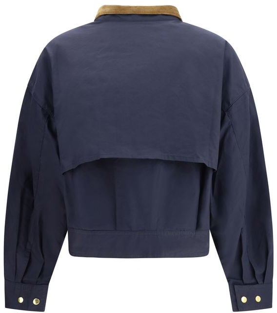 Barbour Barbour Blue Cotton Shell Jacket Blauw