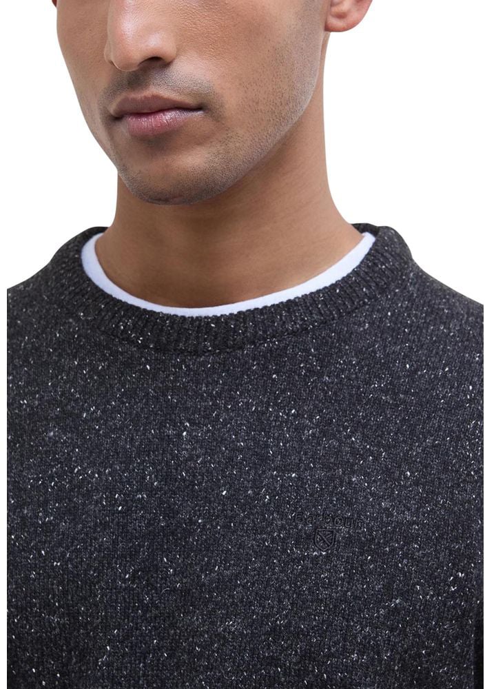 Barbour Black Wool Sweatshirt Zwart