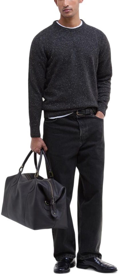 Barbour Black Wool Sweatshirt Zwart