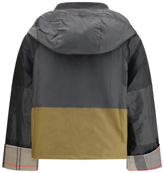 Barbour Barbour Black Cotton Full-Length Jacket Zwart