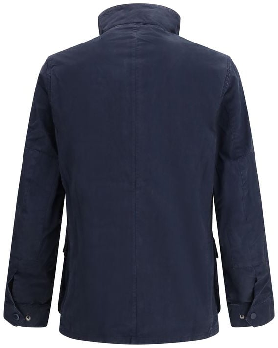 Barbour Barbour International Blue Cotton Full-Length Jacket Blauw