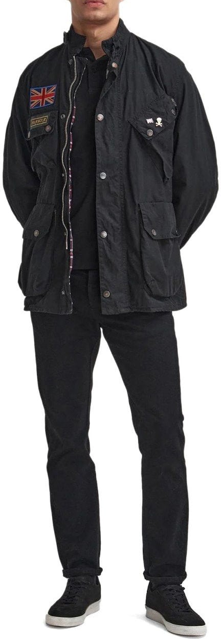 Barbour BARBOUR INTERNATIONAL STEVE MCQUEEN 60TH ANNIVERSARY WAX JACKET Zwart