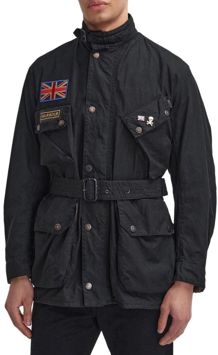 Barbour BARBOUR INTERNATIONAL STEVE MCQUEEN 60TH ANNIVERSARY WAX JACKET Zwart