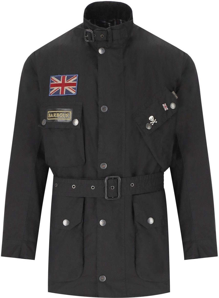 Barbour BARBOUR INTERNATIONAL STEVE MCQUEEN 60TH ANNIVERSARY WAX JACKET Zwart