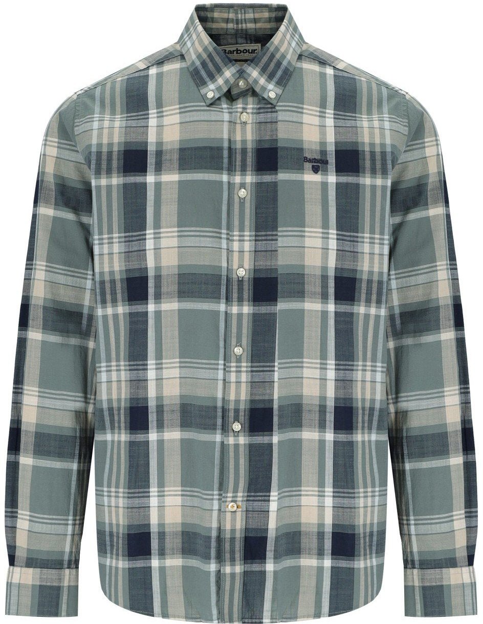 Barbour BARBOUR KIDD VINTAGE TEAL SHIRT Groen