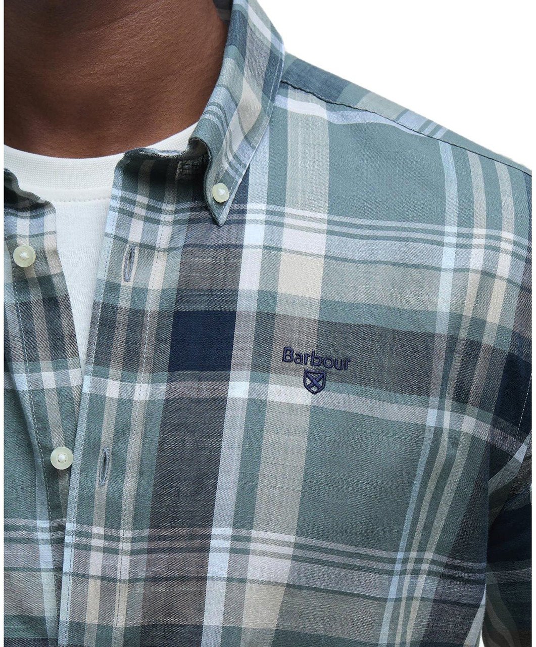 Barbour BARBOUR KIDD VINTAGE TEAL SHIRT Groen