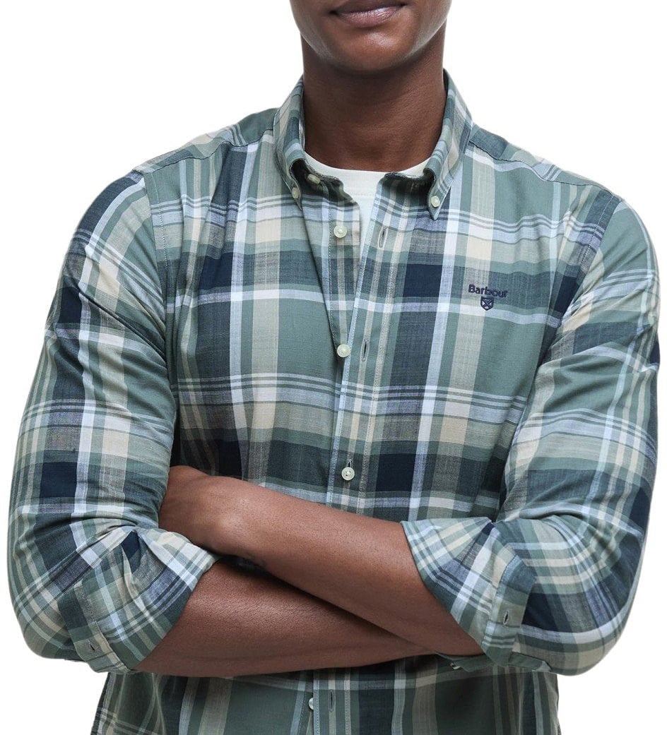 Barbour BARBOUR KIDD VINTAGE TEAL SHIRT Groen