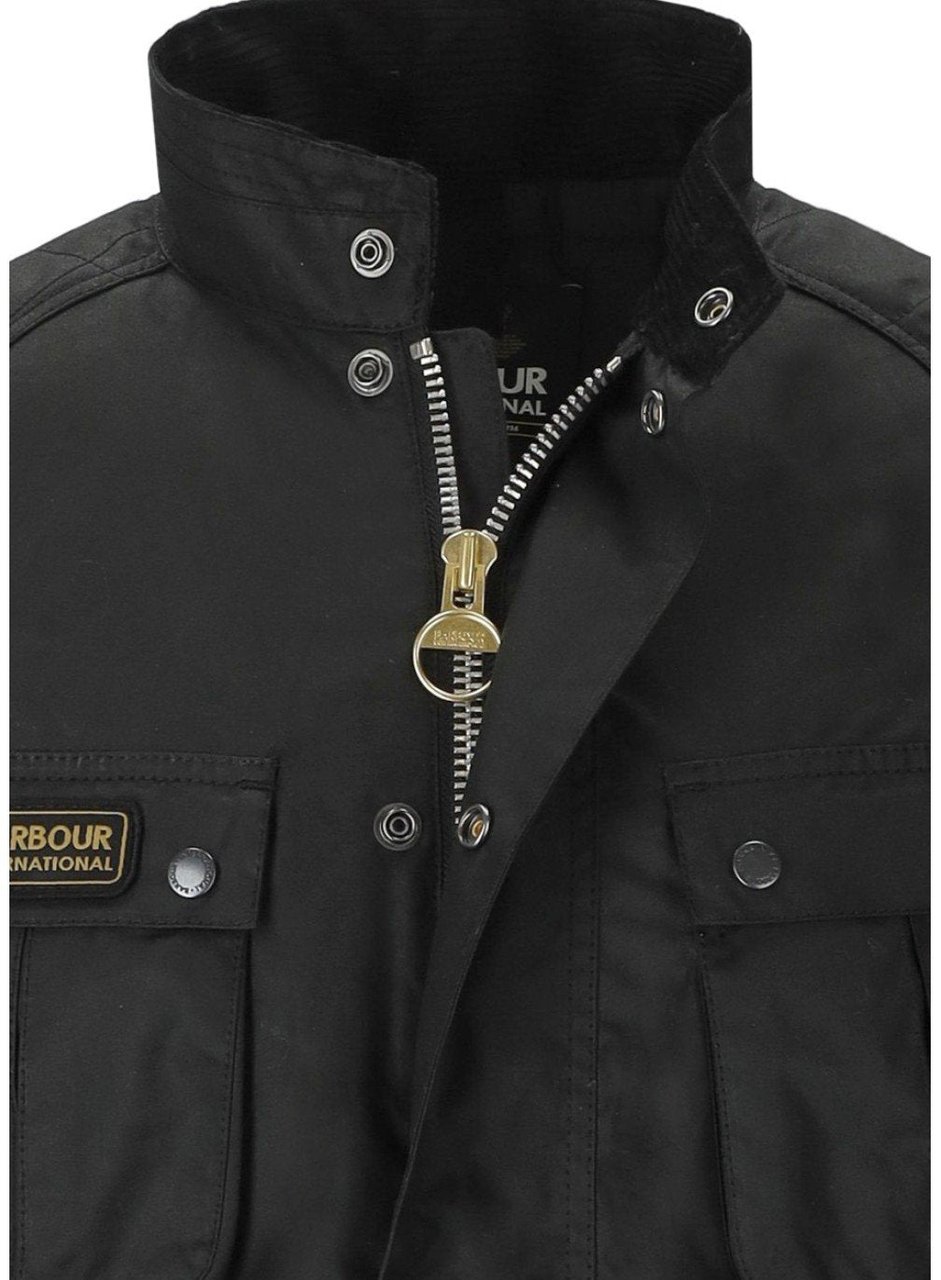 Barbour BARBOUR INTERNATIONAL WINTER LOCKSEAM WAX JACKET Zwart