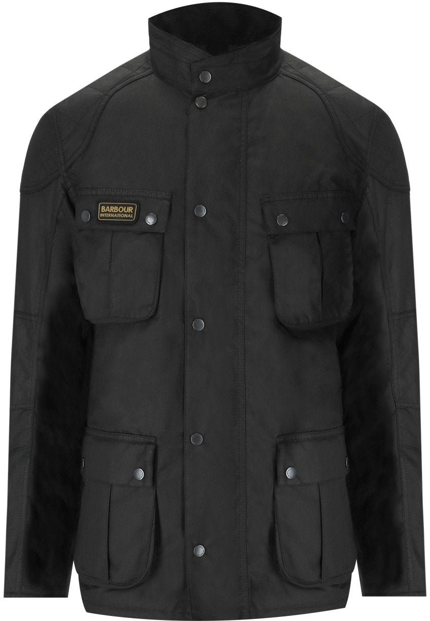 Barbour BARBOUR INTERNATIONAL WINTER LOCKSEAM WAX JACKET Zwart