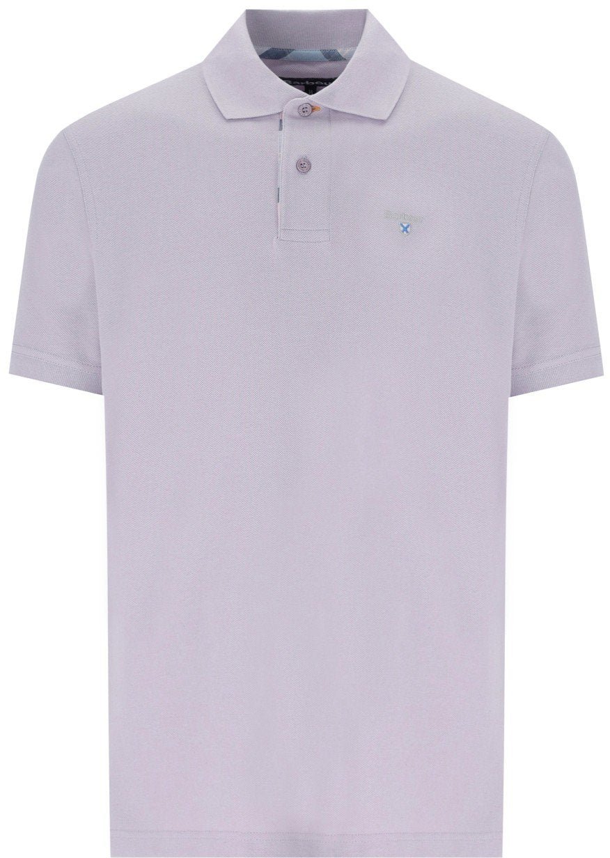 Barbour BARBOUR TARTAN PIQUE LILAC POLOSHIRT Paars