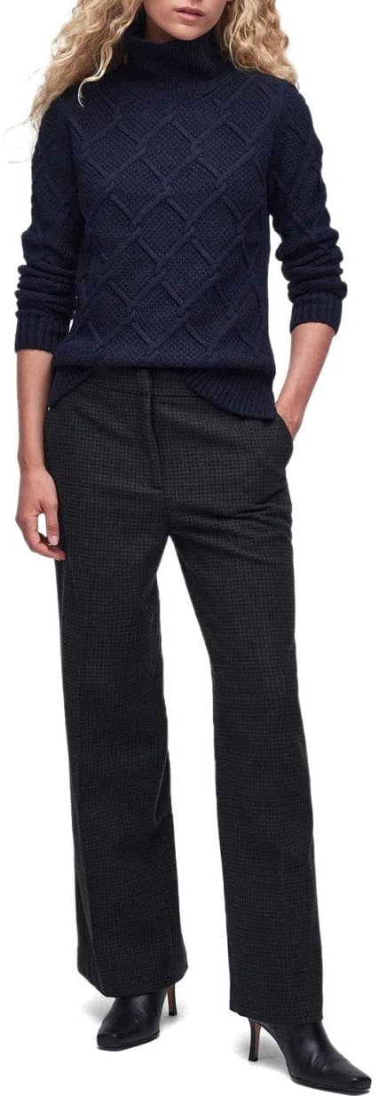 Barbour BARBOUR BURNE ROLL TURTLENECK SWEATER Blauw