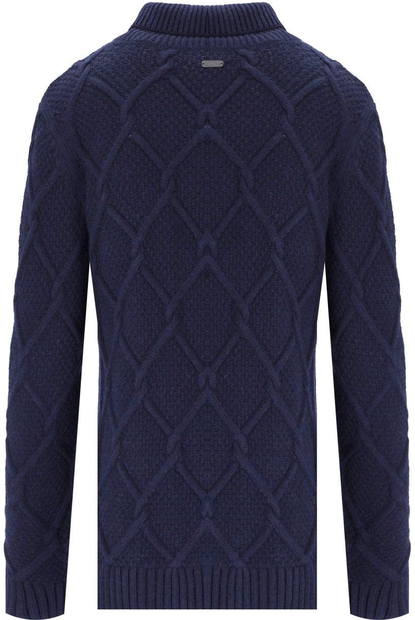 Barbour BARBOUR BURNE ROLL TURTLENECK SWEATER Blauw