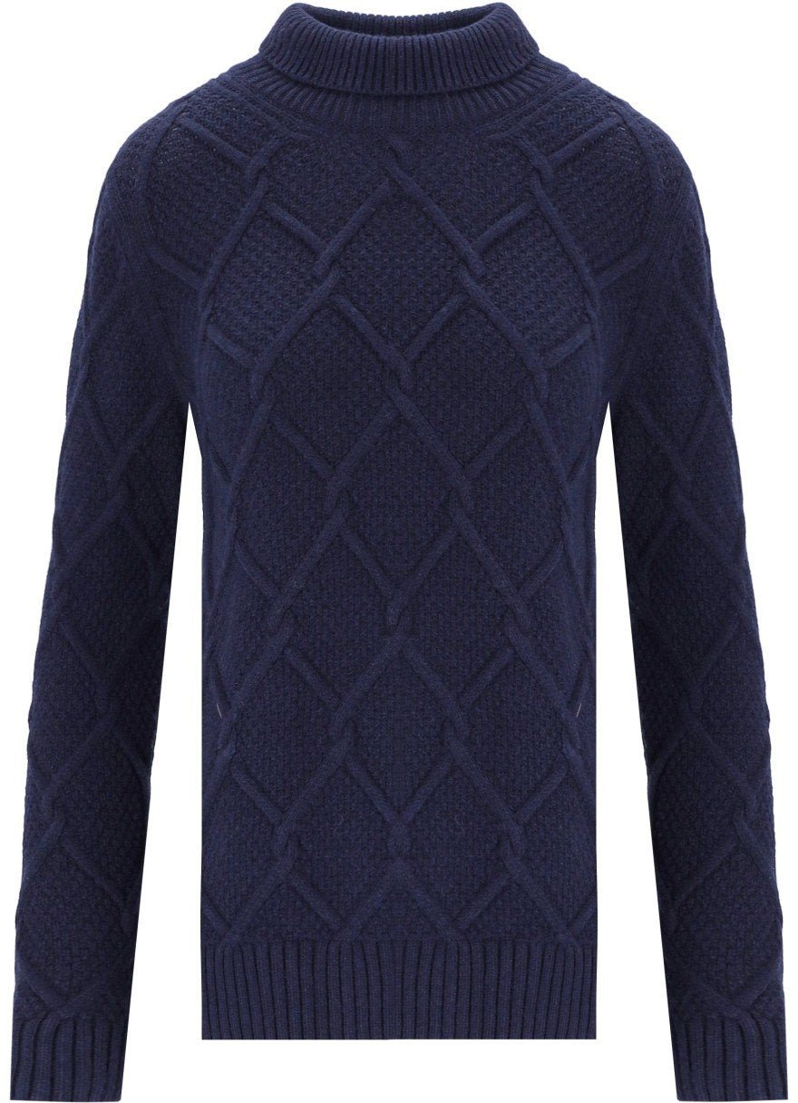 Barbour BARBOUR BURNE ROLL TURTLENECK SWEATER Blauw