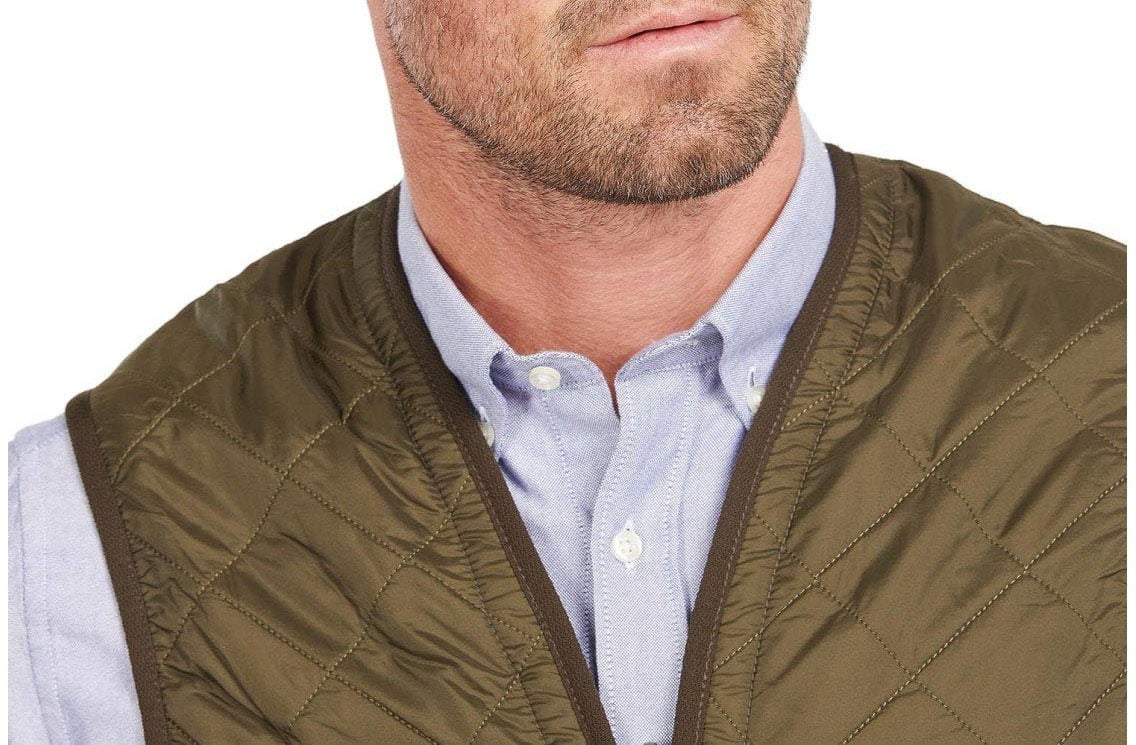Barbour BARBOUR POLARQUILT LINER OLIVE VEST Groen