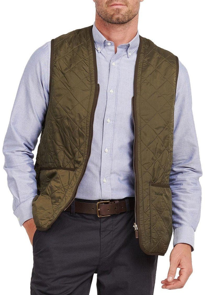 Barbour BARBOUR POLARQUILT LINER OLIVE VEST Groen